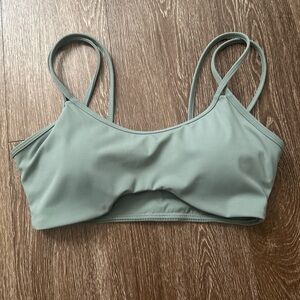 Blue-green sports bra